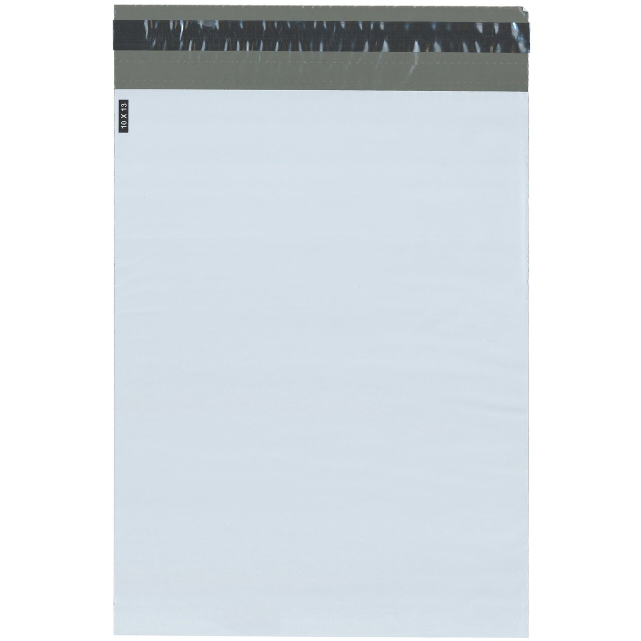 Plymor Poly Mailer 2.25 Mil White / Gray Bag with Permanent Adhesive Closure and Perforated Tear Strip